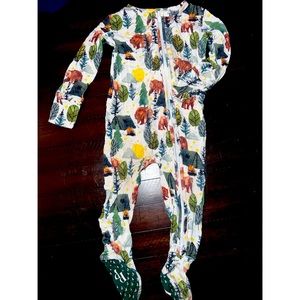 Posh Peanut Forest Print Footie - Multicolor